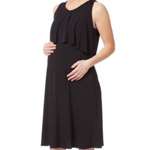 Black layered maternity dress